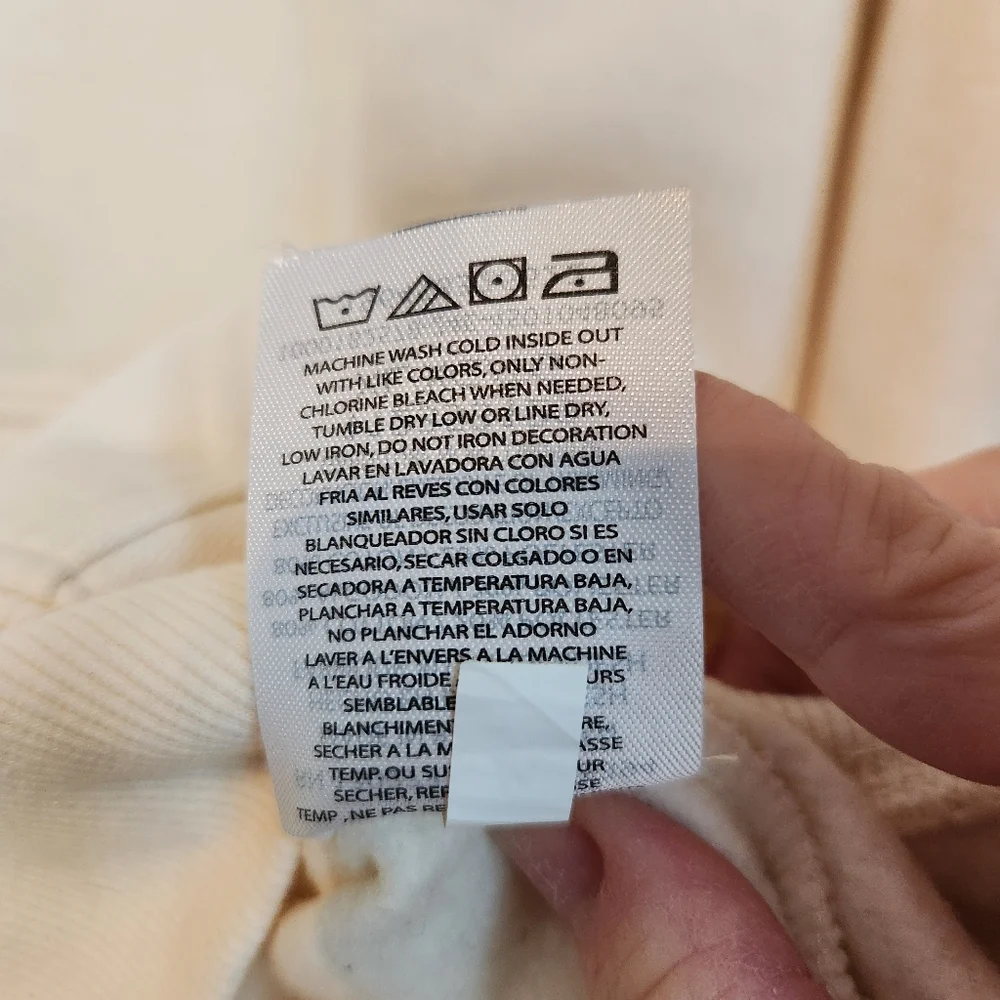 NWT Wrangler Cream Hoodie with Bold Logo, Size XL - Picture 7 of 7